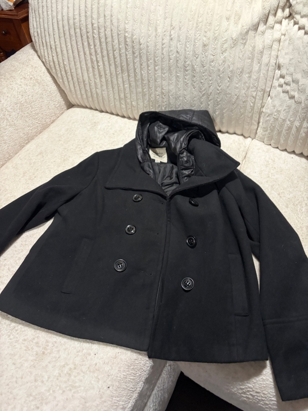 XL Maralyn & Me Black Quilted-Lined Jacket